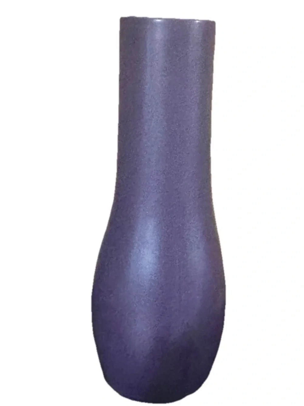 Vintage Pottery Barn 14” Heather Vase Matte Purple Ceramic Modernist Bottle 1999